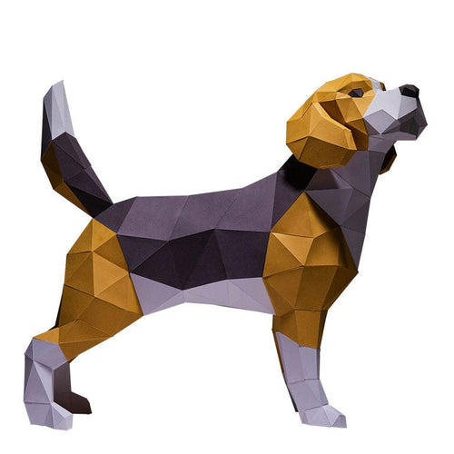 3D Beagle Dog Model - PAPERCRAFT WORLD