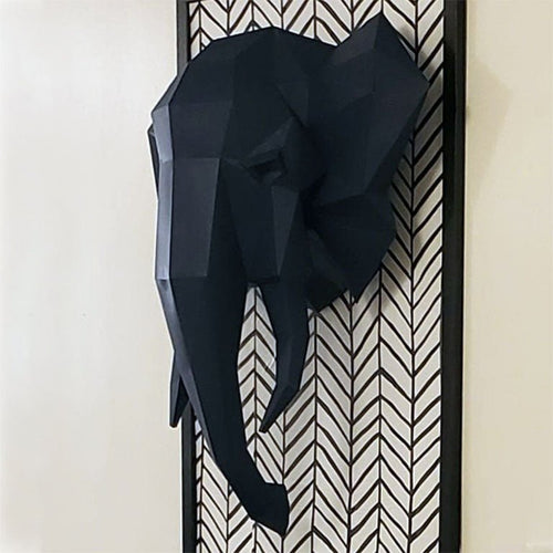 3D Elephant Head Wall Art - PAPERCRAFT WORLD