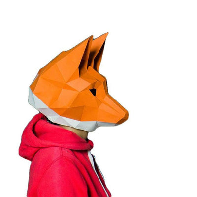 3D Paper Fox Mask - PAPERCRAFT WORLD