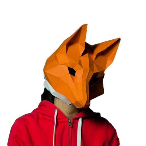 3D Paper Fox Mask - PAPERCRAFT WORLD