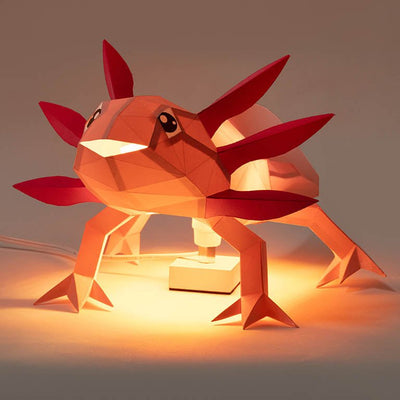 Axolotl 3D Paper Model, Lamp - PAPERCRAFT WORLD