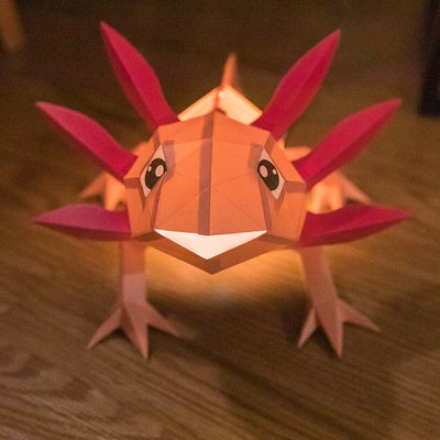 Axolotl 3D Paper Model, Lamp - PAPERCRAFT WORLD