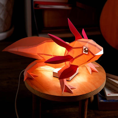 Axolotl 3D Paper Model, Lamp - PAPERCRAFT WORLD