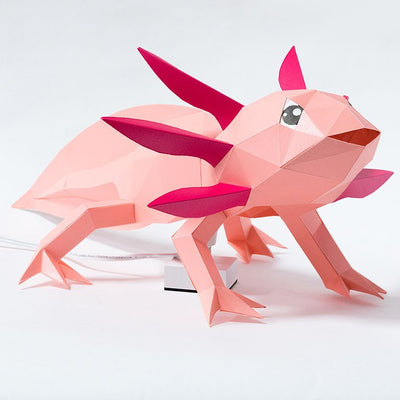 Axolotl 3D Paper Model, Lamp - PAPERCRAFT WORLD