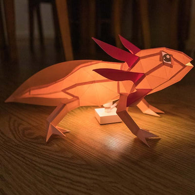Axolotl 3D Paper Model, Lamp - PAPERCRAFT WORLD
