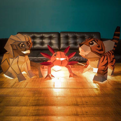 Axolotl 3D Paper Model, Lamp - PAPERCRAFT WORLD