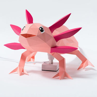 Axolotl 3D Paper Model, Lamp - PAPERCRAFT WORLD