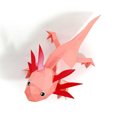 Axolotl 3D Paper Model, Lamp - PAPERCRAFT WORLD