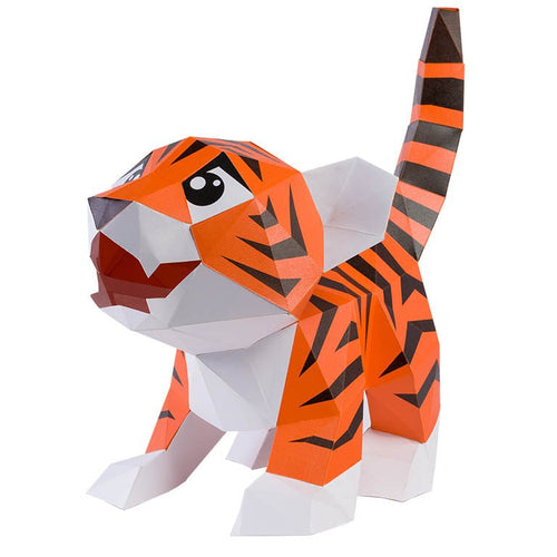 Baby Tiger 3D Paper Model, Lamp - PAPERCRAFT WORLD