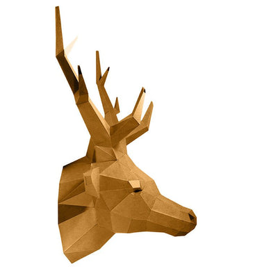 Deer Head Wall Art - GOLD Limited Edition - PAPERCRAFT WORLD