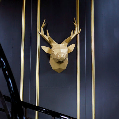 Deer Head Wall Art - GOLD Limited Edition - PAPERCRAFT WORLD