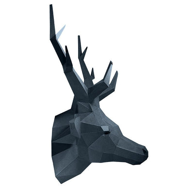 Deer Head Wall Art - Grey Sapphire Limited Edition - PAPERCRAFT WORLD