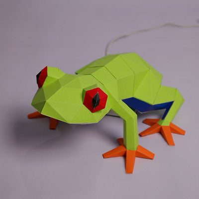 Frog 3D Paper Model, Lamp - PAPERCRAFT WORLD