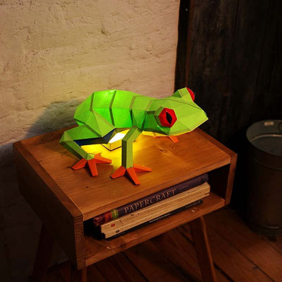 Frog 3D Paper Model, Lamp - PAPERCRAFT WORLD