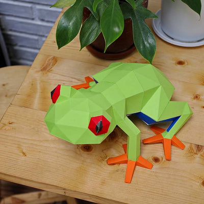 Frog 3D Paper Model, Lamp - PAPERCRAFT WORLD