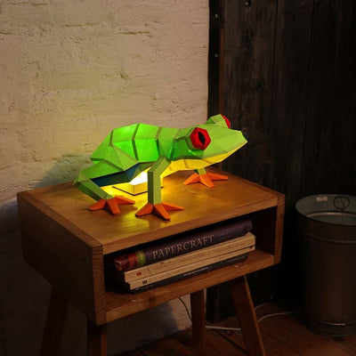 Frog 3D Paper Model, Lamp - PAPERCRAFT WORLD