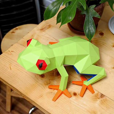 Frog 3D Paper Model, Lamp - PAPERCRAFT WORLD
