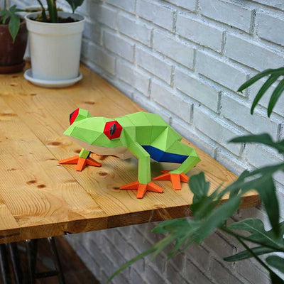 Frog 3D Paper Model, Lamp - PAPERCRAFT WORLD