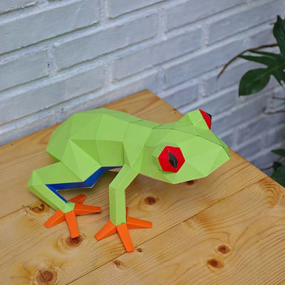 Frog 3D Paper Model, Lamp - PAPERCRAFT WORLD