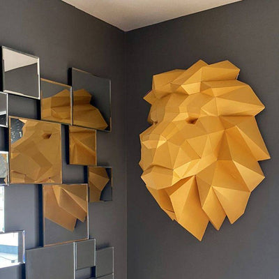 Lion Head Wall Art Decor - PAPERCRAFT WORLD