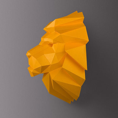 Lion Head Wall Art Decor - PAPERCRAFT WORLD