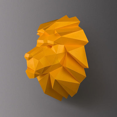 Lion Head Wall Art Decor - PAPERCRAFT WORLD