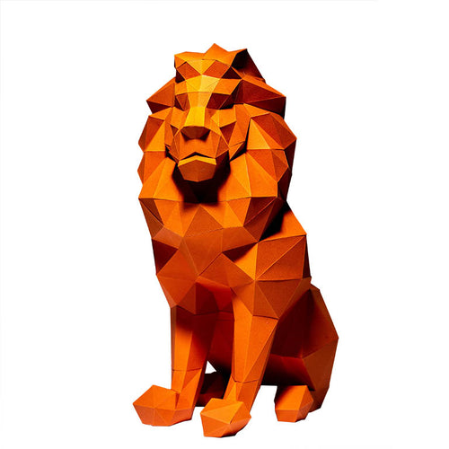 Sitting Lion 3D Model