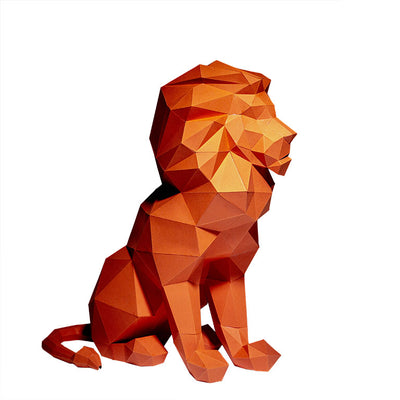 Sitting Lion 3D Model