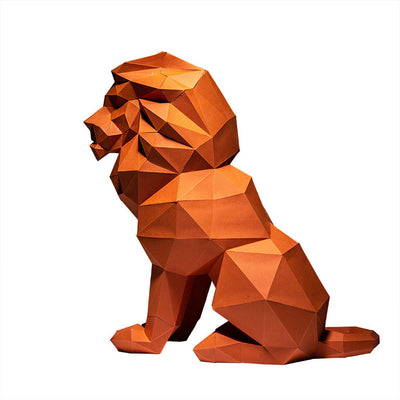 Sitting Lion 3D Model