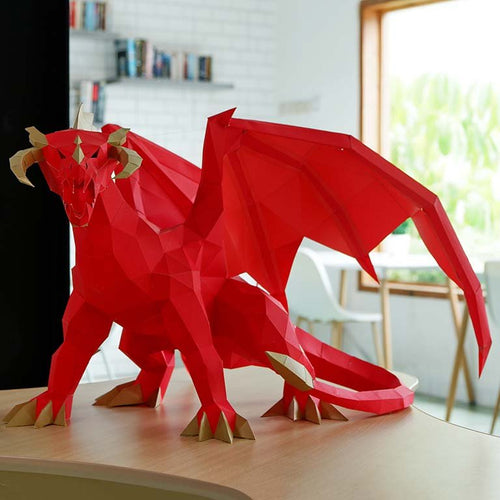 Red Dragon Model - PAPERCRAFT WORLD