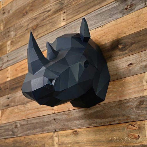 Rhino Head Wall Art - Paper Model - PAPERCRAFT WORLD