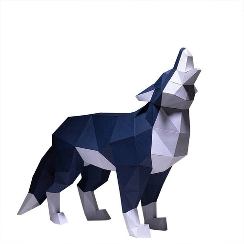 Standing Wolf 3D Model - PAPERCRAFT WORLD