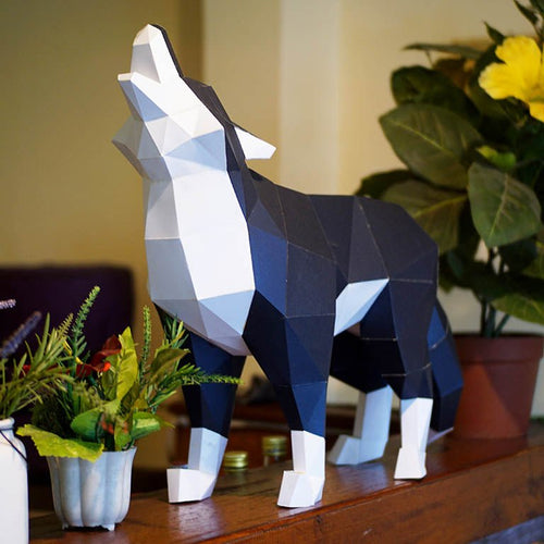 Standing Wolf 3D Model - PAPERCRAFT WORLD