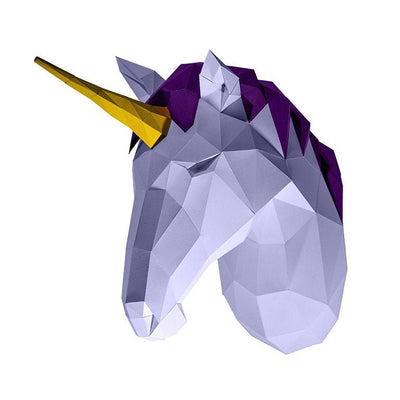 Unicorn Head Wall Papercraft - PAPERCRAFT WORLD
