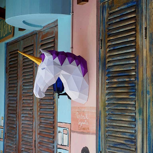 Unicorn Head Wall Papercraft - PAPERCRAFT WORLD