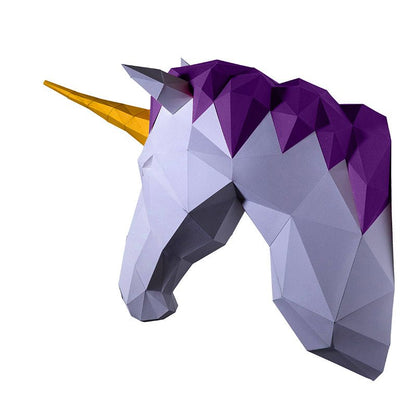 Unicorn Head Wall Papercraft - PAPERCRAFT WORLD