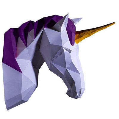 Unicorn Head Wall Papercraft - PAPERCRAFT WORLD