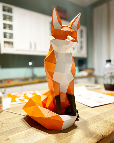 3D Fox Papercraft for Home Decor