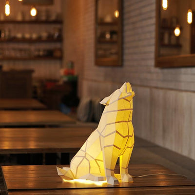 Wolf 3D Paper Model, Lamp - PAPERCRAFT WORLD