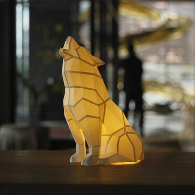 Wolf 3D Paper Model, Lamp - PAPERCRAFT WORLD