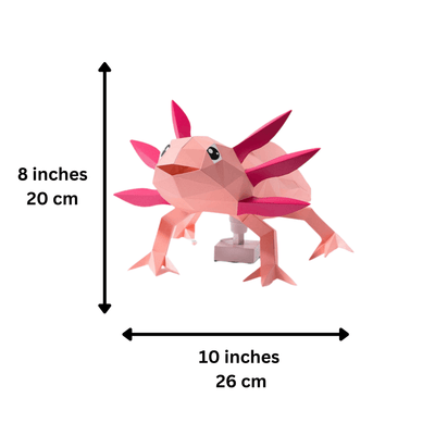 Axolotl Papercraft 3D Model (Can Be Converted to A Lamp)