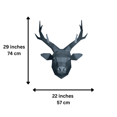 Deer Head Wall Art - Grey Sapphire Limited Edition