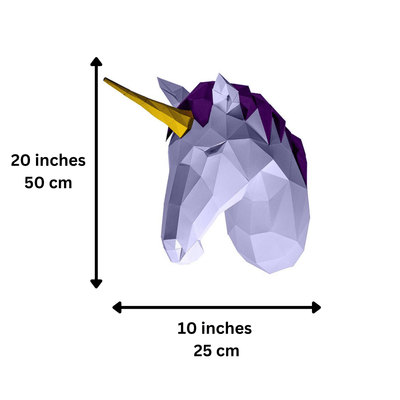 Unicorn Head Wall Mount for Home Decor (DIY Papercraft)